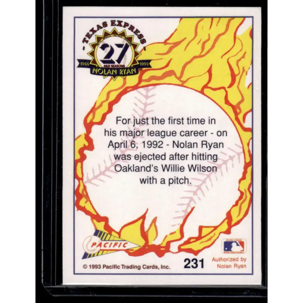 1993 Pacific Texas Express #231 Ejected! Texas Rangers NM-MT Baseball Card - Baseball Card Single