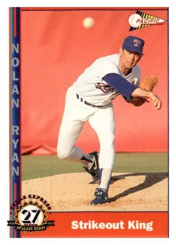 Nolan Ryan Strikeout King Texas baseball card from 1993 Pacific Texas Express series