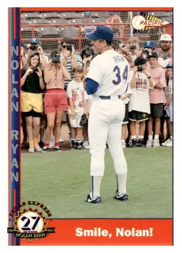 Nolan Ryan baseball card from 1993 Pacific Texas Express Texas Rangers collection