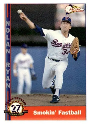 Nolan Ryan baseball card from Pacific Texas Express 1993 Texas Rangers series