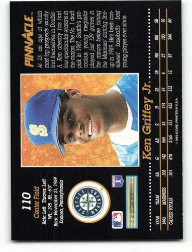 1993 Pinnacle #110 Ken Griffey Jr. NM Near Mint Mariners ID:83451 - Baseball Card Single