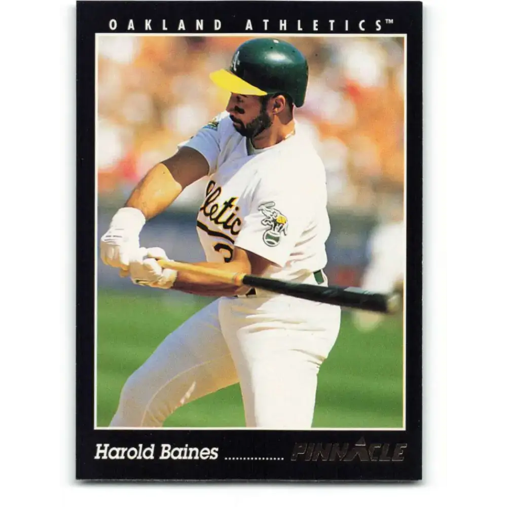 1993 Pinnacle #111 Harold Baines NM-MT Oakland Athletics Baseball Card - Baseball Card Single
