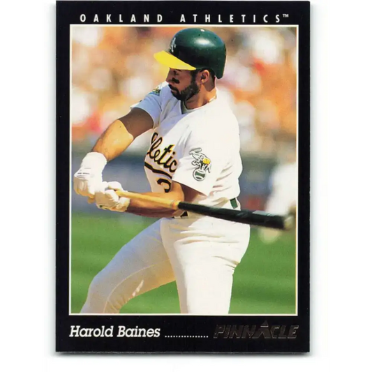 1993 Pinnacle #111 Harold Baines NM-MT Oakland Athletics Baseball Card - Baseball Card Single