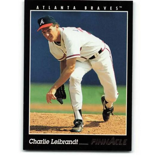 1993 Pinnacle #115 Charlie Leibrandt NM-MT Atlanta Braves Baseball Card - Baseball Card Single