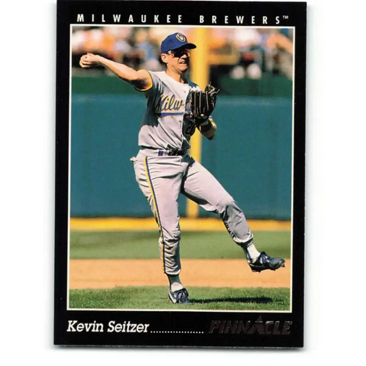 1993 Pinnacle #117 Kevin Seitzer NM-MT Milwaukee Brewers Baseball Card - Baseball Card Single