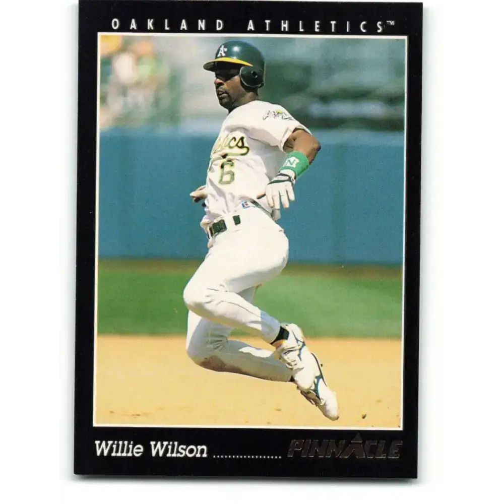 1993 Pinnacle #141 Willie Wilson NM-MT Oakland Athletics Baseball Card - Baseball Card Single