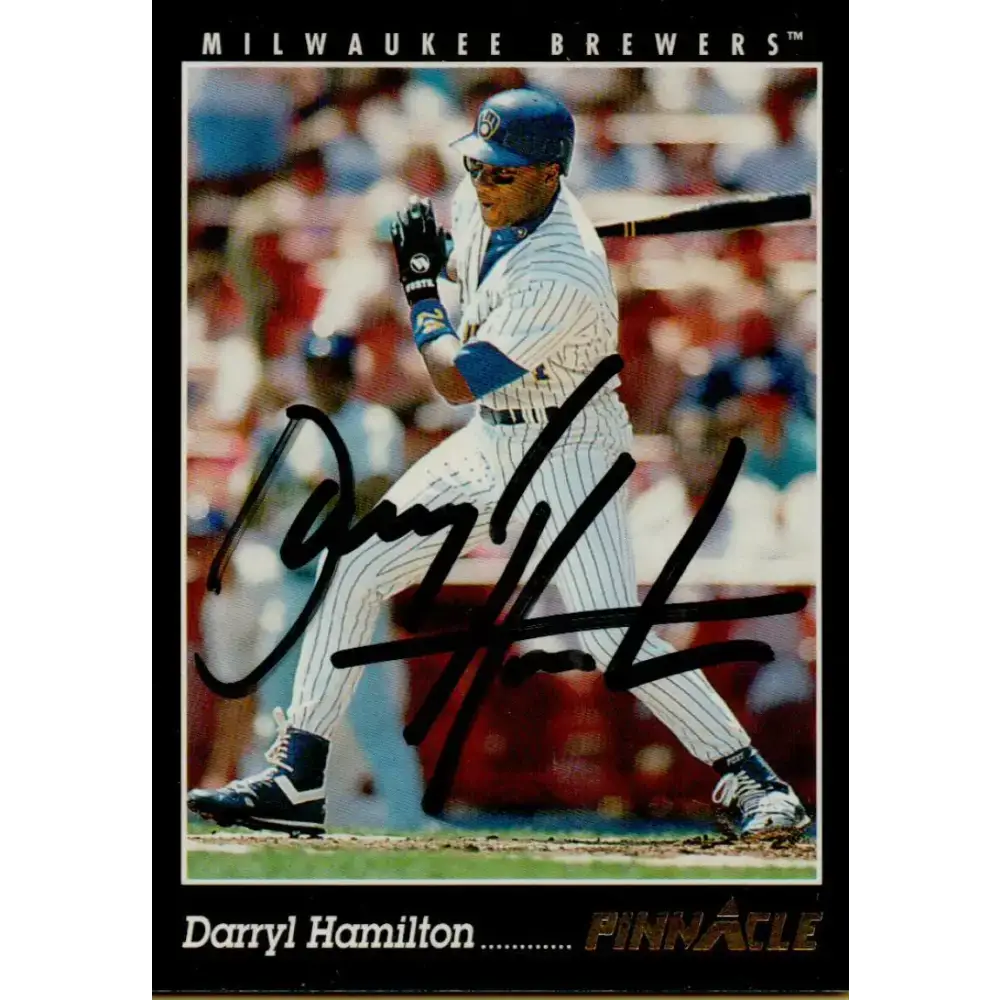 1993 Pinnacle #144 Darryl Hamilton NM-MT Milwaukee Brewers Baseball Card - Baseball Card Single