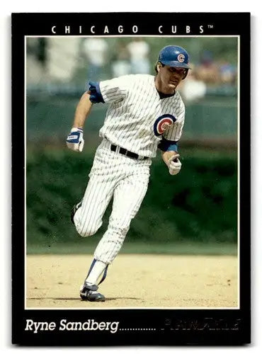Original gloss Ryne Sandberg Chicago Cubs baseball card from 1993 Pinnacle series