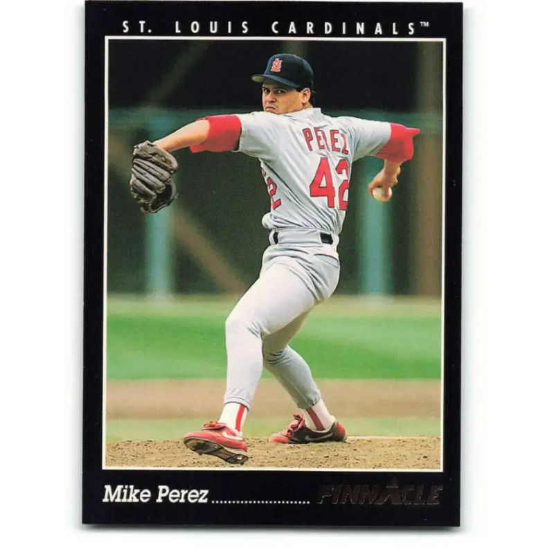 1993 Pinnacle #162 Mike Perez NM-MT St. Louis Cardinals Baseball Card - Baseball Card Single