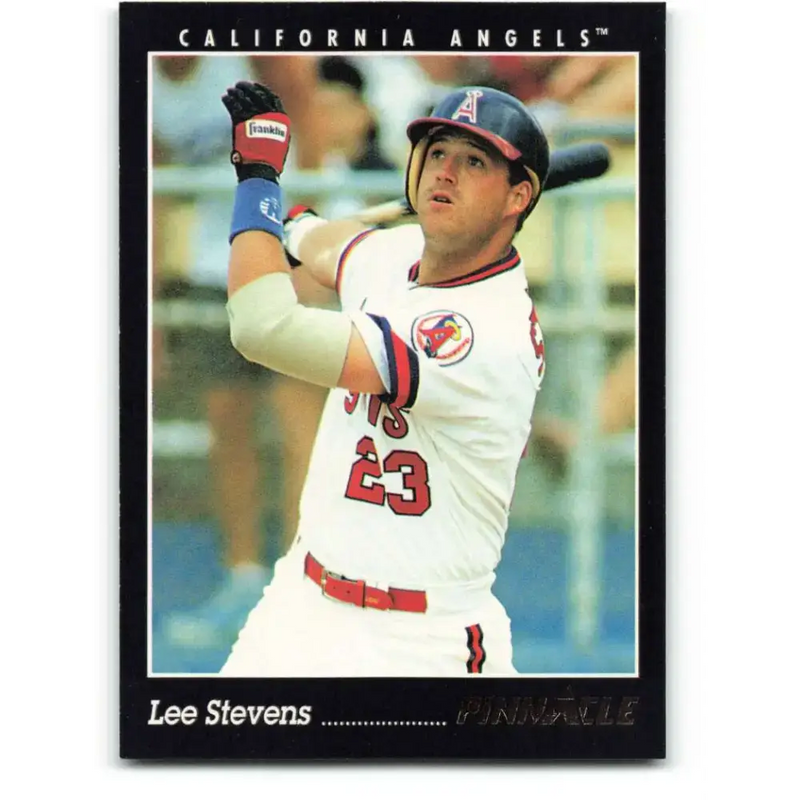 1993 Pinnacle #169 Lee Stevens NM-MT California Angels Baseball Card - Baseball Card Single