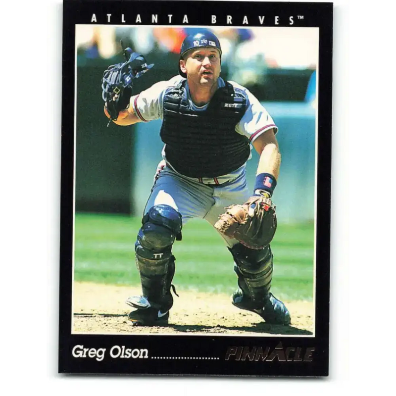 1993 Pinnacle #173 Greg Olson NM-MT Atlanta Braves Baseball Card - Baseball Card Single