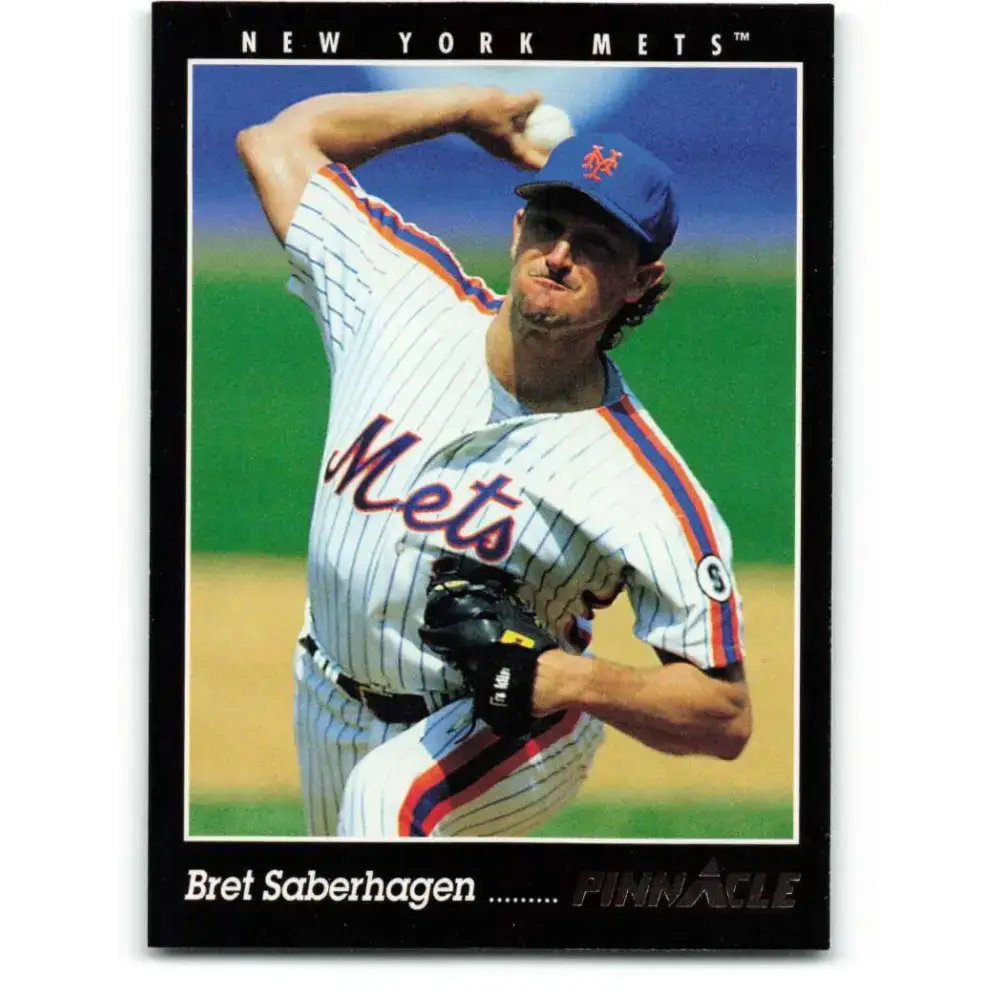 1993 Pinnacle #185 Bret Saberhagen NM-MT New York Mets Baseball Card - Baseball Card Single
