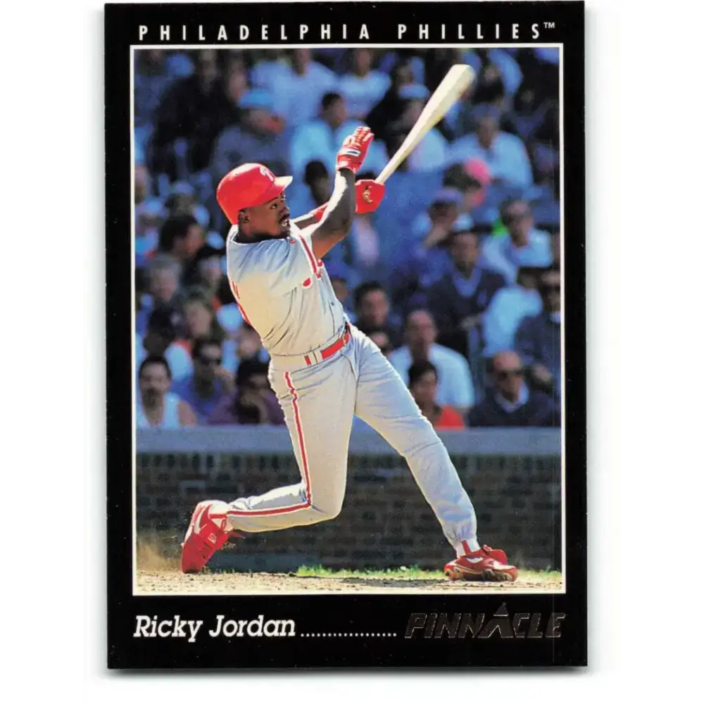 1993 Pinnacle #187 Ricky Jordan NM-MT Philadelphia Phillies Baseball Card - Baseball Card Single