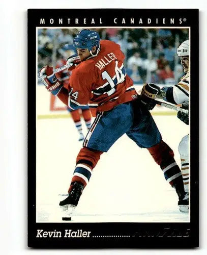 Original gloss Kevin Haller hockey card in excellent condition from 1993 Pinnacle Series
