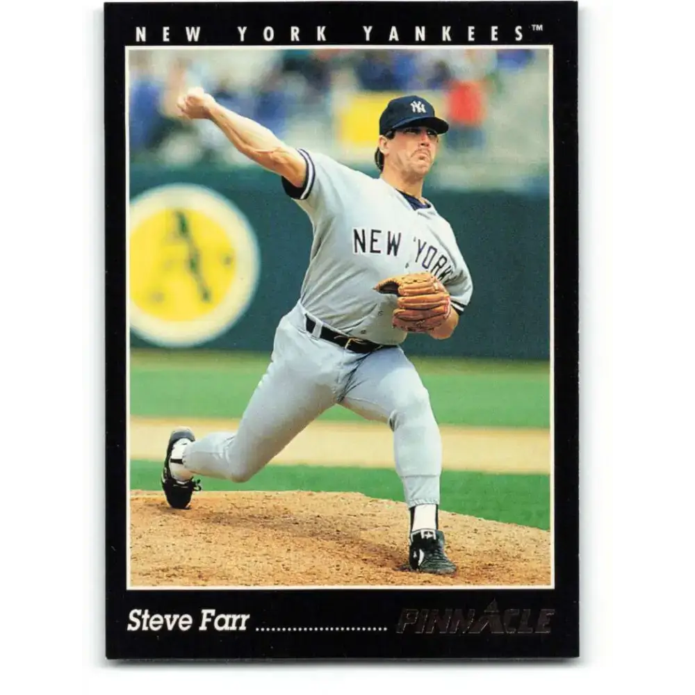 1993 Pinnacle #196 Steve Farr NM-MT New York Yankees Baseball Card - Baseball Card Single