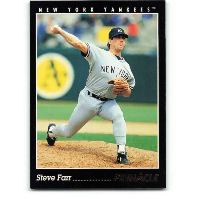 1993 Pinnacle #196 Steve Farr NM-MT New York Yankees Baseball Card - Baseball Card Single