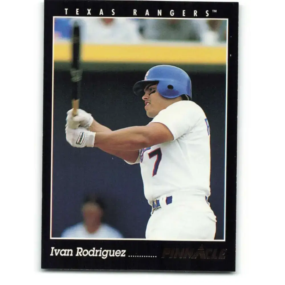 1993 Pinnacle #21 Ivan Rodriguez NM-MT Texas Rangers Baseball Card - Baseball Card Single