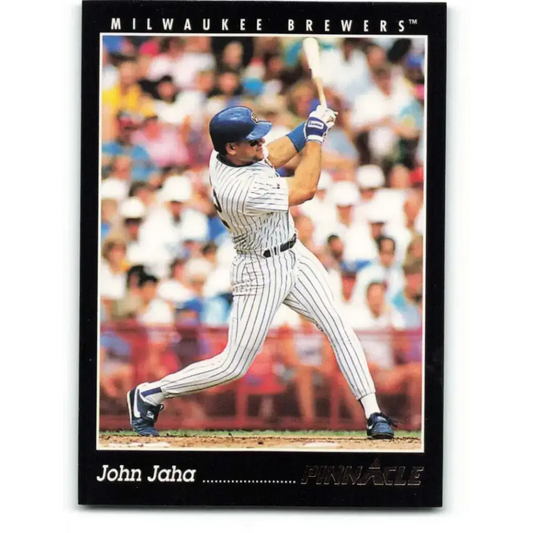 1993 Pinnacle #228 John Jaha NM-MT Milwaukee Brewers Baseball Card - Baseball Card Single