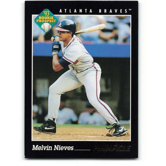 1993 Pinnacle #248 Melvin Nieves NM-MT Atlanta Braves Baseball Card - Baseball Card Single