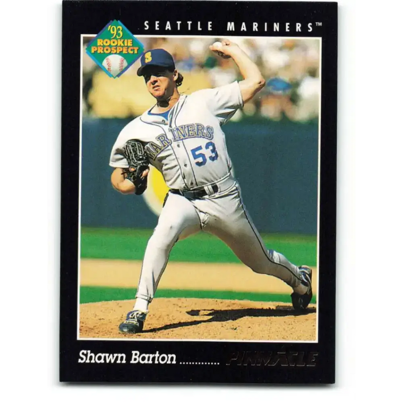 1993 Pinnacle #250 Shawn Barton NM-MT RC Rookie Seattle Mariners Baseball Card - Baseball Card Single