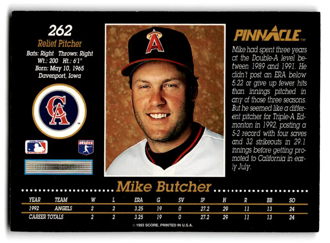 1993 Pinnacle #262 Mike Butcher - Baseball Card Single