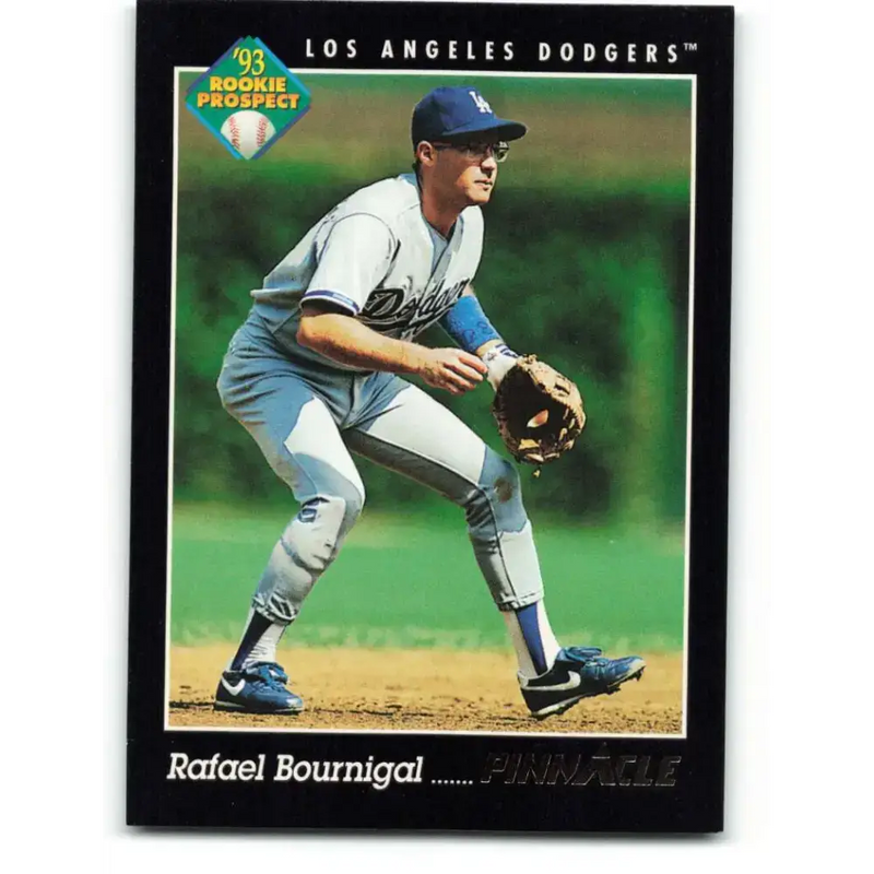 1993 Pinnacle #279 Rafael Bournigal NM-MT RC Rookie Los Angeles Dodgers Baseball Card - Baseball Card Single