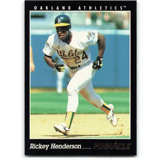 1993 Pinnacle #29 Rickey Henderson NM-MT Oakland Athletics Baseball Card - Baseball Card Single