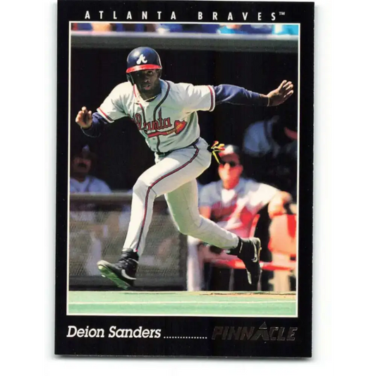 1993 Pinnacle #4 Deion Sanders NM-MT Atlanta Braves Baseball Card - Baseball Card Single