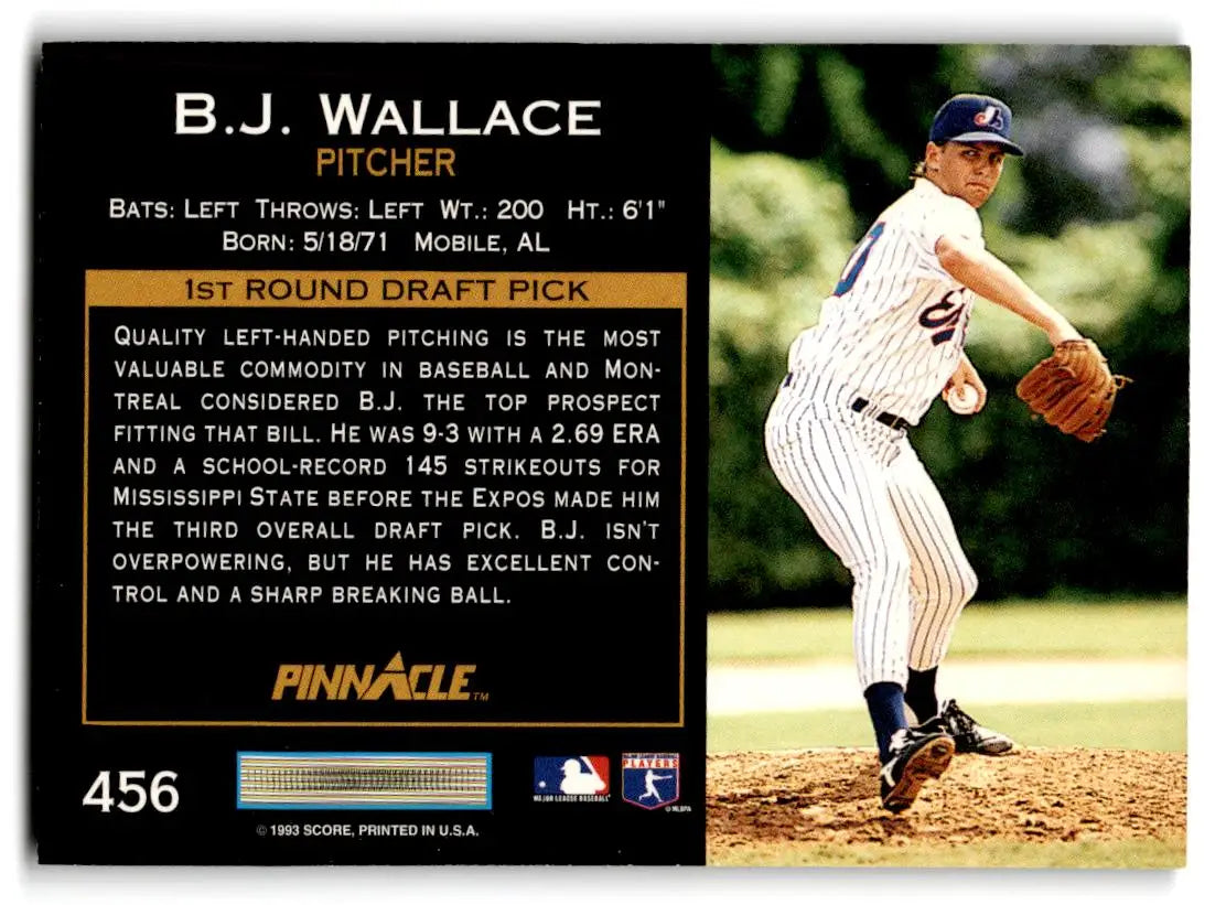 1993 Pinnacle #456 B.J. Wallace - Baseball Card Single