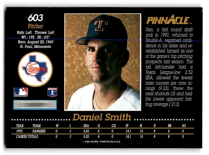 1993 Pinnacle #603 Daniel Smith - Baseball Card Single