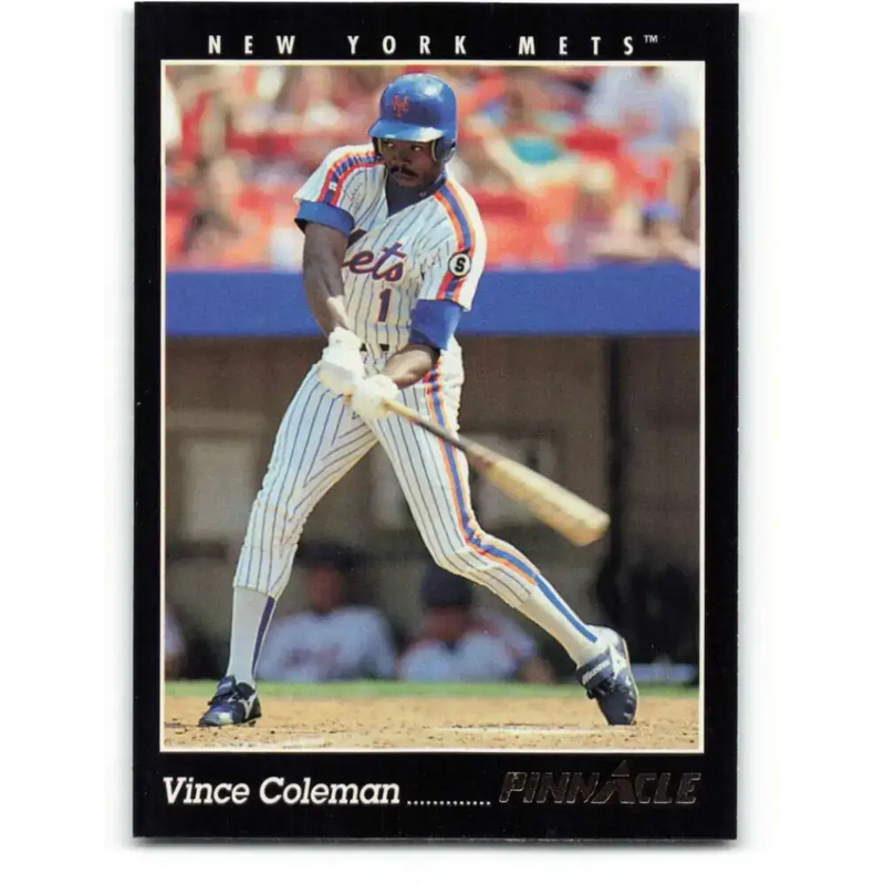 1993 Pinnacle #69 Vince Coleman NM-MT New York Mets Baseball Card - Baseball Card Single