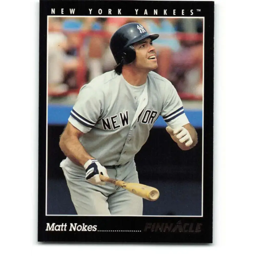 1993 Pinnacle #82 Matt Nokes NM-MT New York Yankees Baseball Card - Baseball Card Single