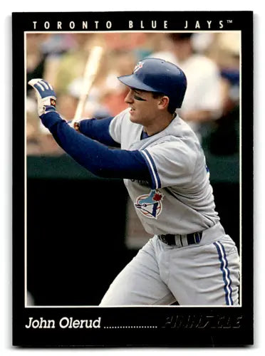 Original gloss John Olerud baseball card from 1993 Pinnacle Blue Jays NM near mint