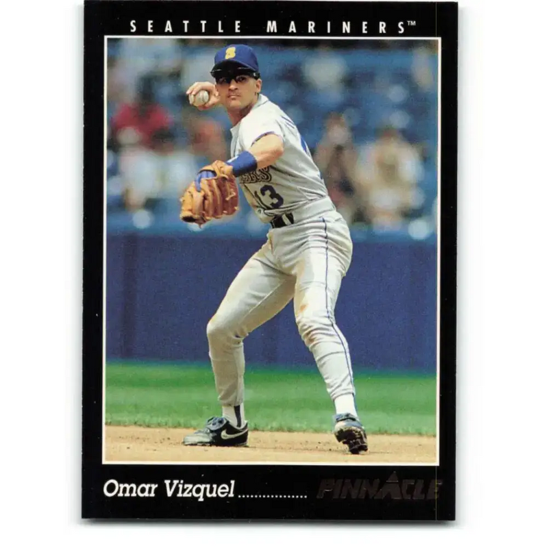1993 Pinnacle #95 Omar Vizquel NM-MT Seattle Mariners Baseball Card - Baseball Card Single