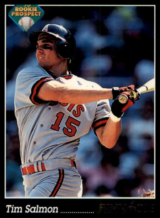 1993 Pinnacle Tim Salmon 276 California Angels NM - Baseball Card Single