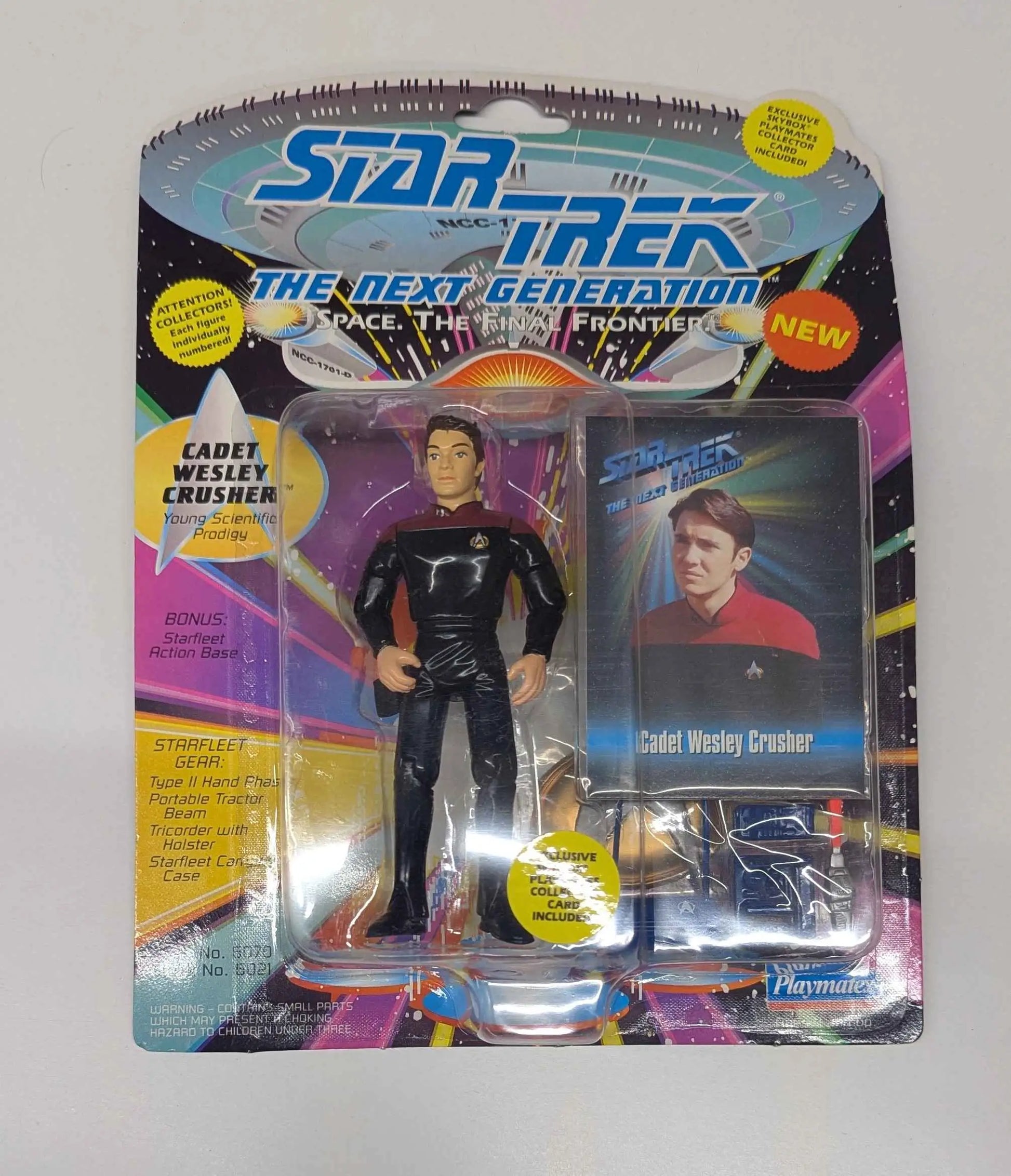 Vintage 1993 Playmates Cadet Wesley Crusher action figure from Star Trek The Next Generation
