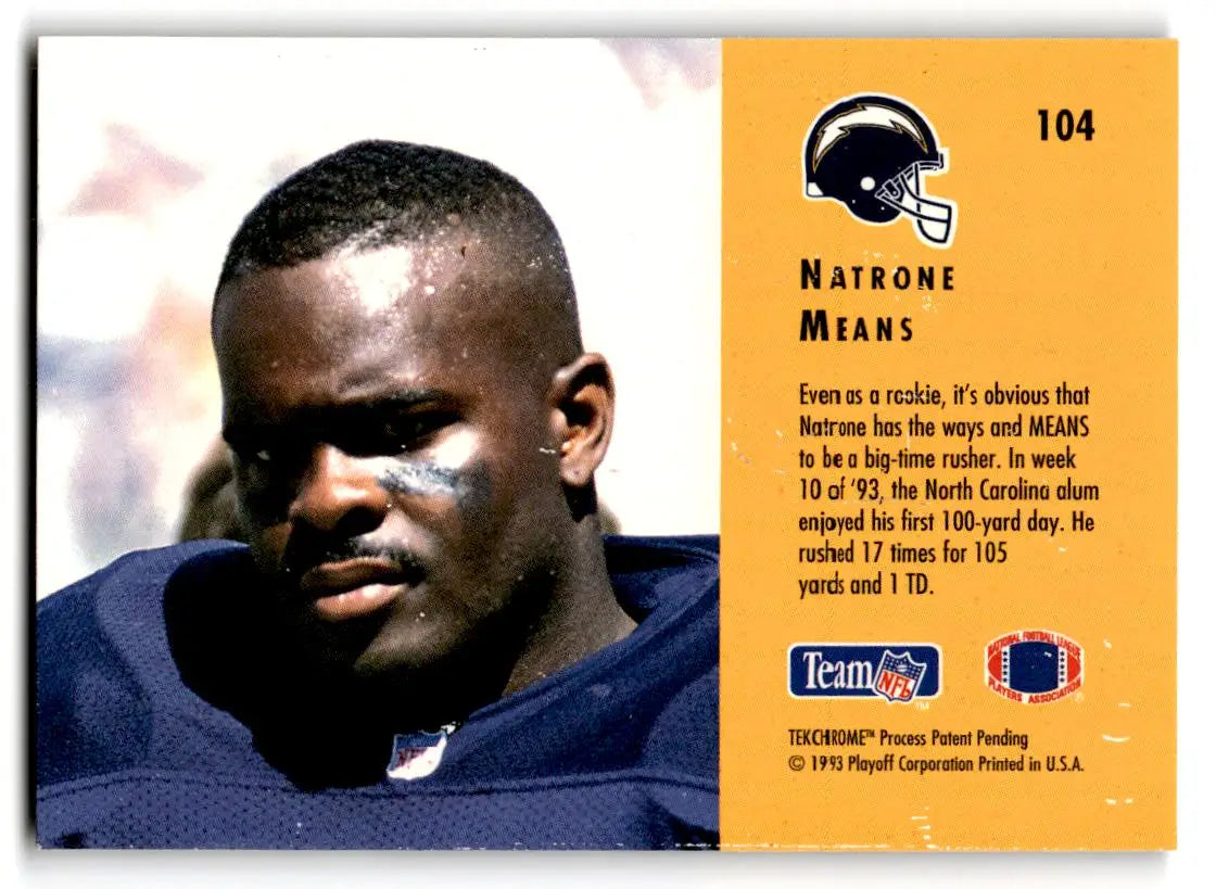1993 Playoff Contenders #104 Natrone Means - Football Card Single