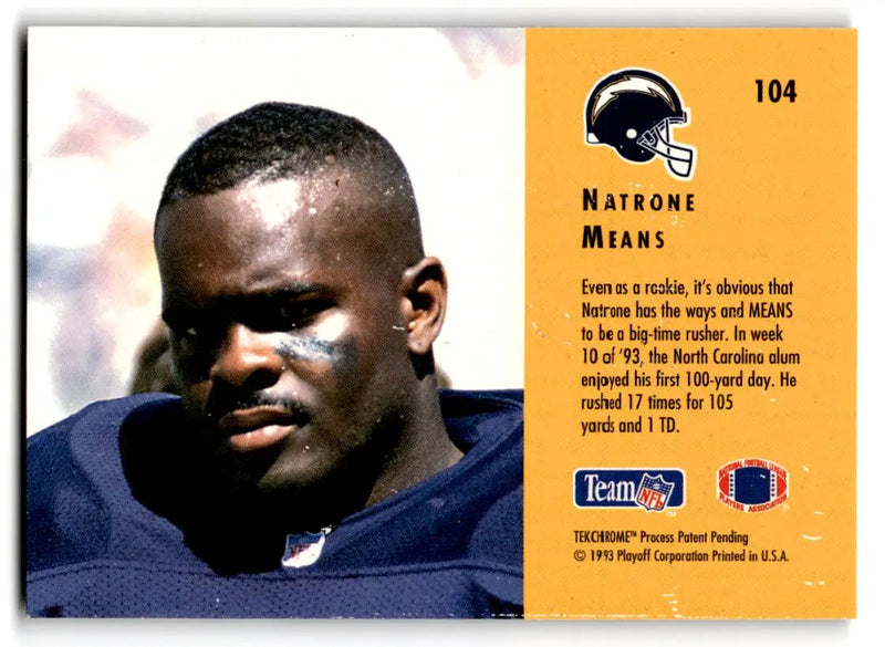 1993 Playoff Contenders #104 Natrone Means - Football Card Single