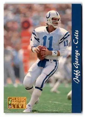 Jeff George in white Indianapolis Colts uniform passing ball for Pro Line Live