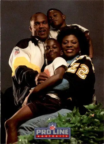 Original gloss NFL Pro Line Portraits family photo from 1993 featuring Gill Byrd