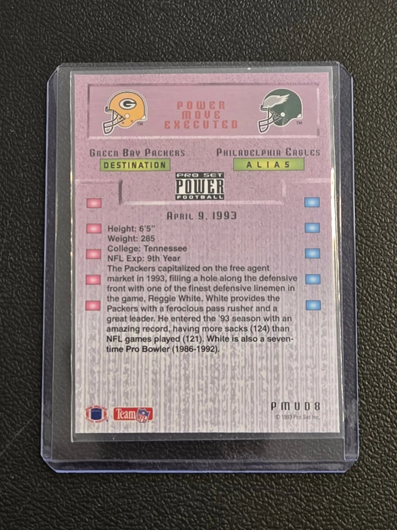 1993 Pro Set Power Update - Power Moves #PMUD8 Reggie White - Football Card Single