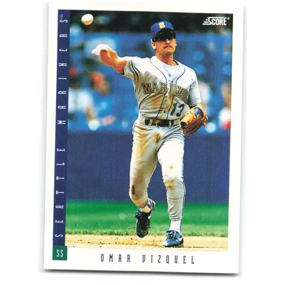1993 Score #102 Omar Vizquel NM-MT Seattle Mariners Baseball Card - Baseball Card Single