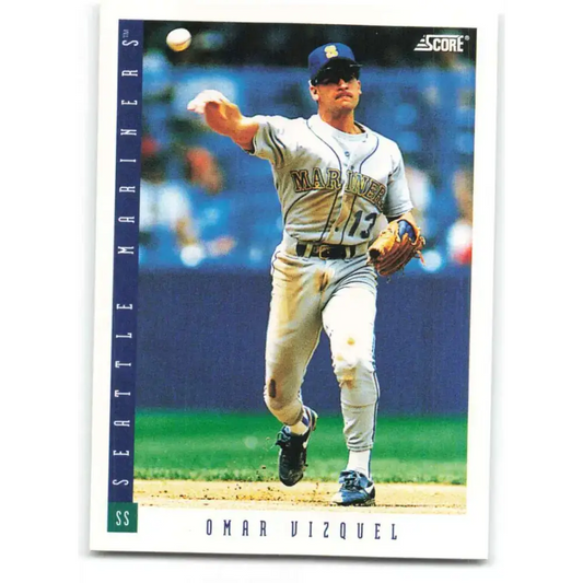 1993 Score #102 Omar Vizquel NM-MT Seattle Mariners Baseball Card - Baseball Card Single
