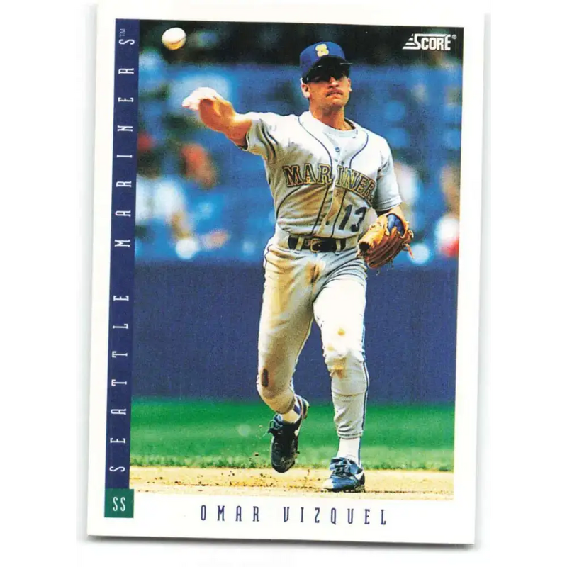 1993 Score #102 Omar Vizquel NM-MT Seattle Mariners Baseball Card - Baseball Card Single
