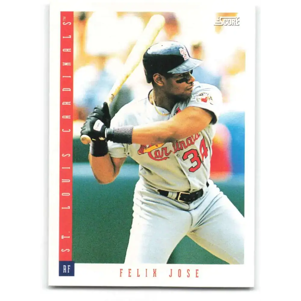 1993 Score #110 Felix Jose NM-MT St. Louis Cardinals Baseball Card - Baseball Card Single