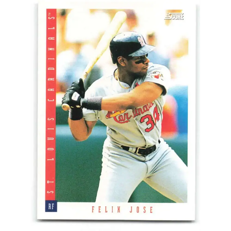1993 Score #110 Felix Jose NM-MT St. Louis Cardinals Baseball Card - Baseball Card Single