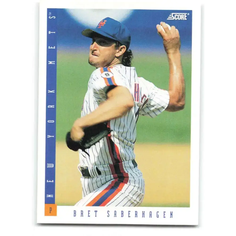1993 Score #115 Bret Saberhagen NM-MT New York Mets Baseball Card - Baseball Card Single