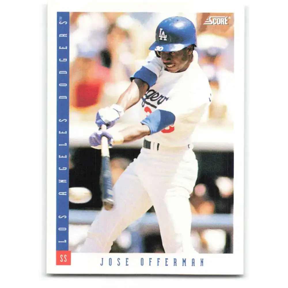 1993 Score #129 Jose Offerman NM-MT Los Angeles Dodgers Baseball Card - Baseball Card Single