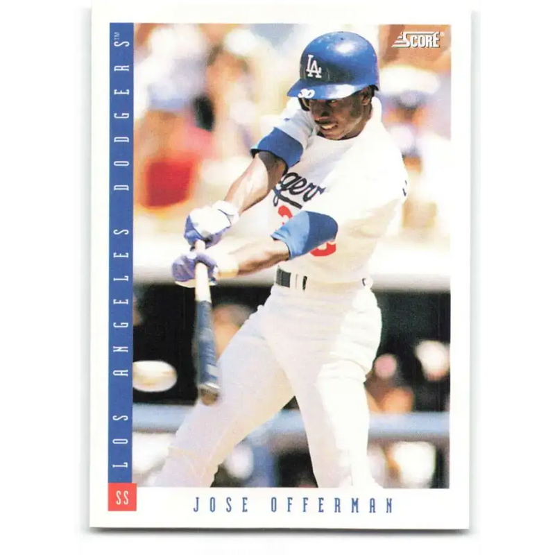 1993 Score #129 Jose Offerman NM-MT Los Angeles Dodgers Baseball Card - Baseball Card Single