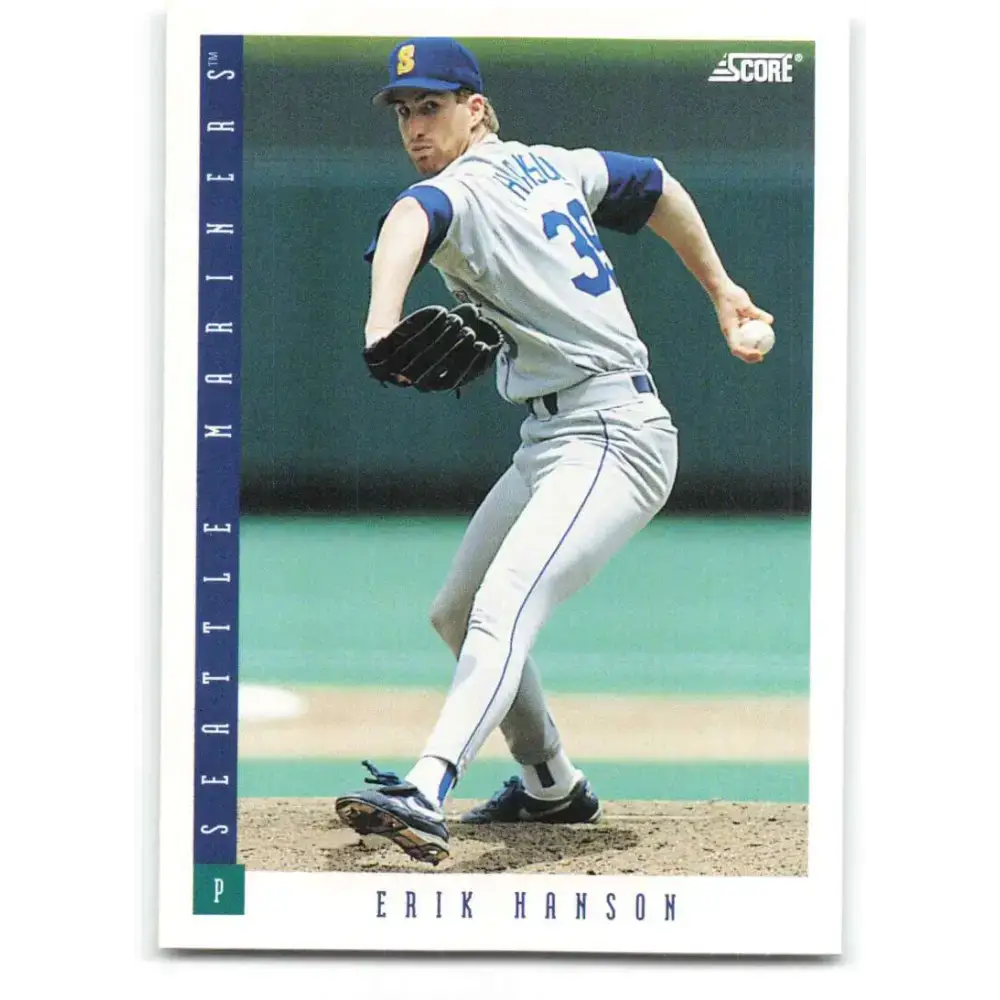 1993 Score #136 Erik Hanson NM-MT Seattle Mariners Baseball Card - Baseball Card Single